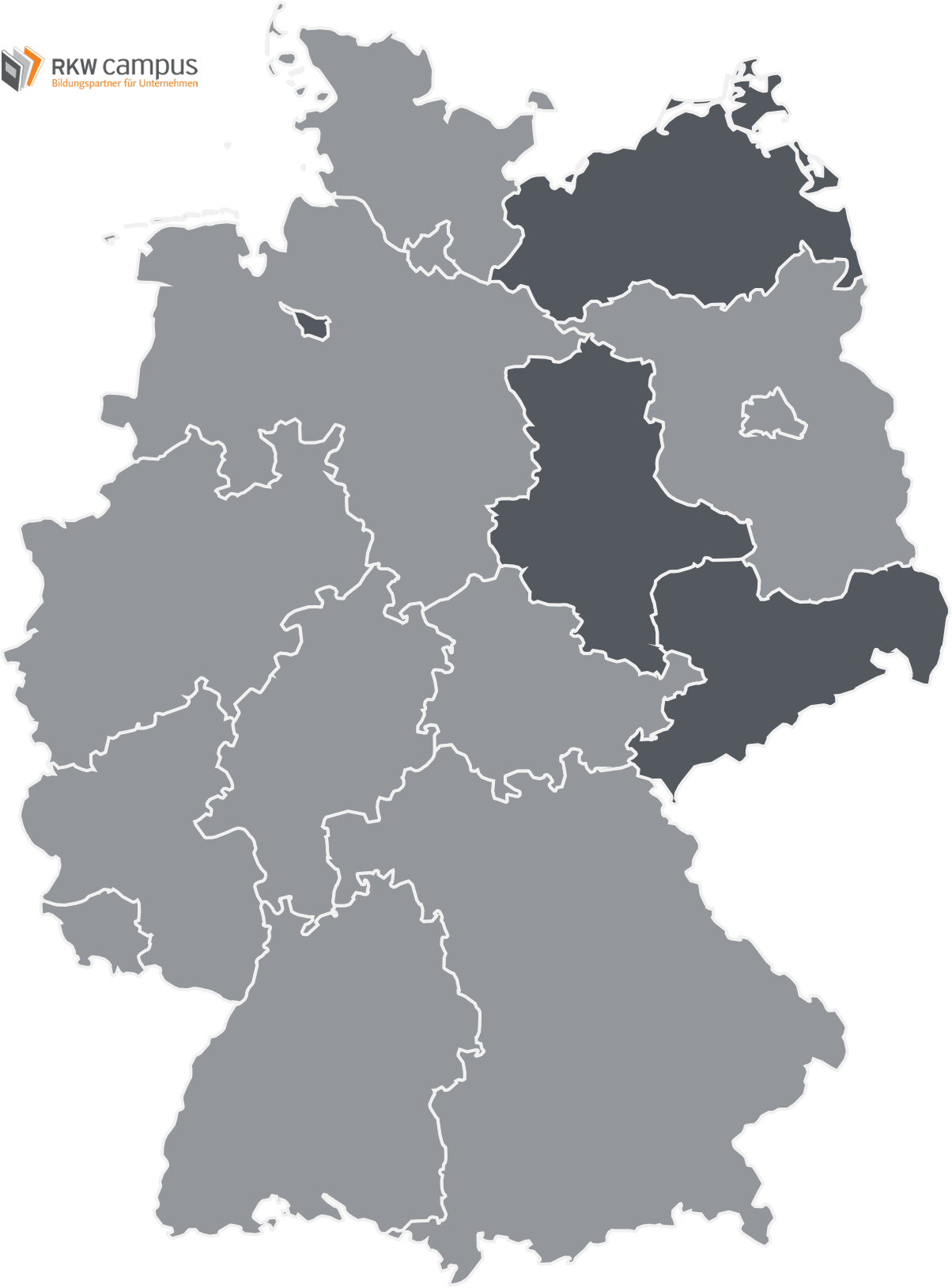 Schematische Karte von Deutschland